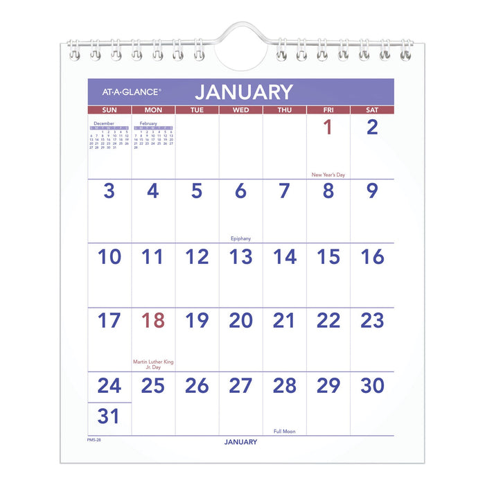 AT-A-GLANCE Mini Monthly Wall Calendar with Fold-Out Easel, 7 x 8, White Sheets, 12-Month (Jan to Dec): 2023
