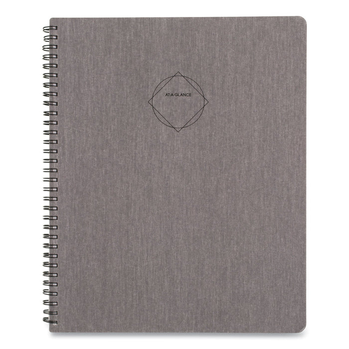 AT-A-GLANCE Elevation Linen Weekly/Monthly Planner, 11 x 8.5, Charcoal Cover, 12-Month (Jan to Dec): 2023