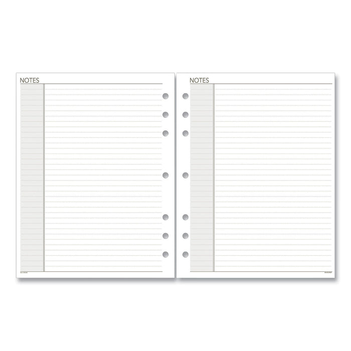 AT-A-GLANCE Lined Notes Pages for Planners/Organizers, 8.5 x 5.5, White Sheets, Undated