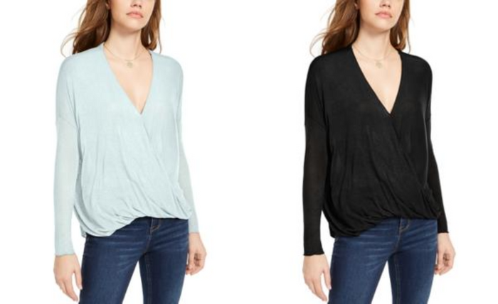 Polly & Esther Juniors Surplice-Neck Top by Vanessa Jane