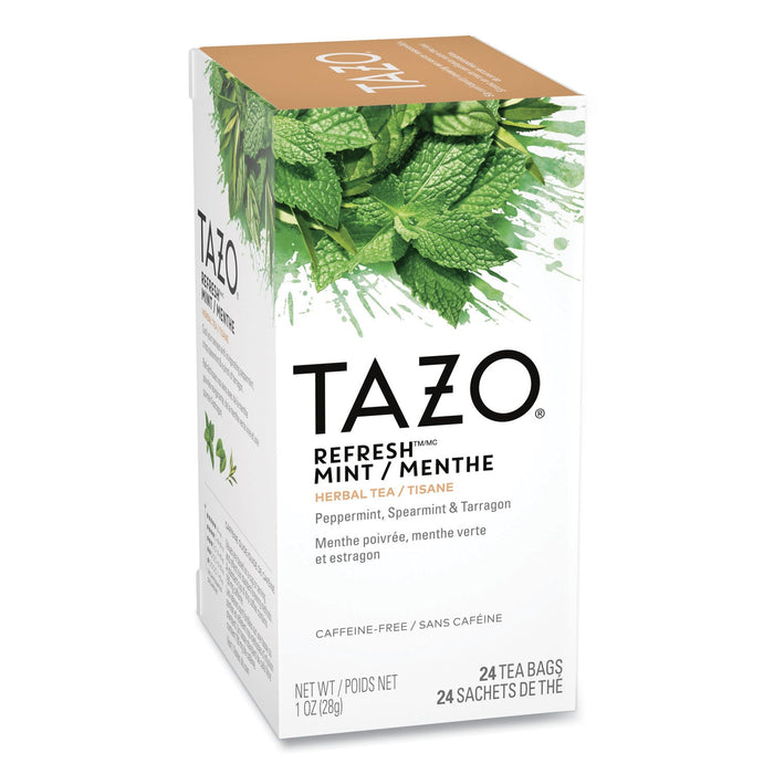 Tazo Tea Bags, Refresh Mint, 1 oz, 24/Box