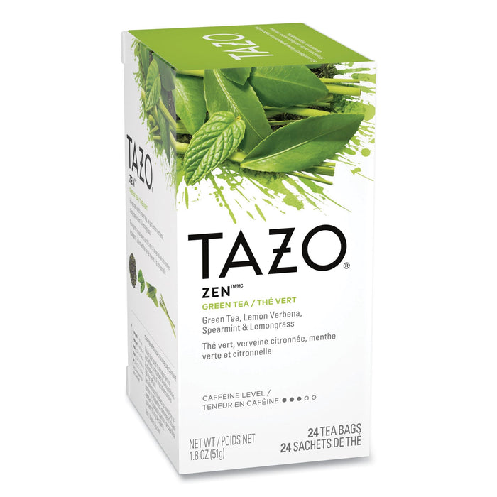 Tazo Tea Bags, Zen, 1.82 oz, 24/Box