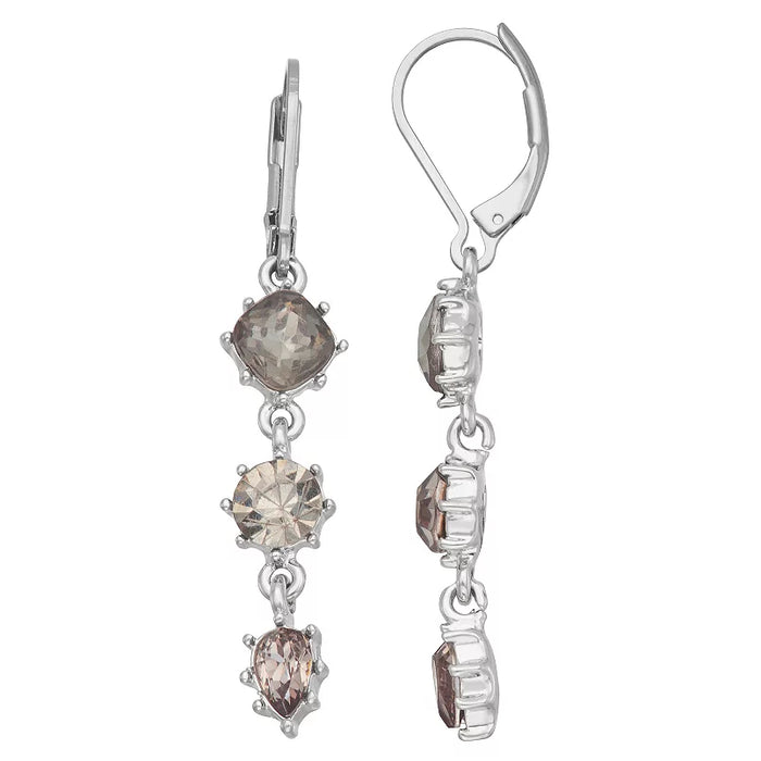 Simply Vera Vera Wang Silver Tone Simulated Gem Linear Drop Earrings by Vanessa Jane