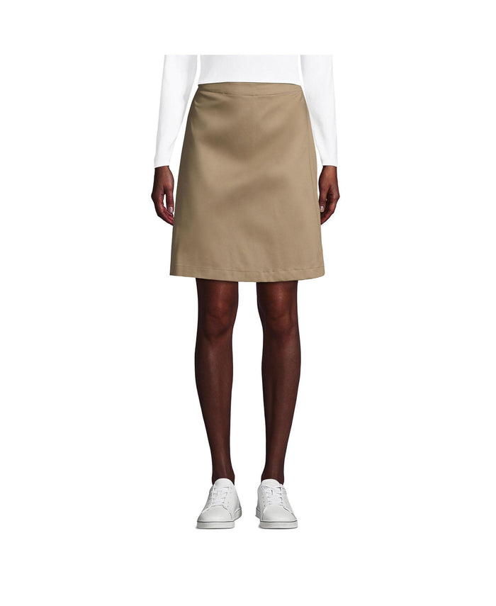 Lands End Womens School Uniform Above the Knee Blend Chino Skort, 12 by Vanessa Jane