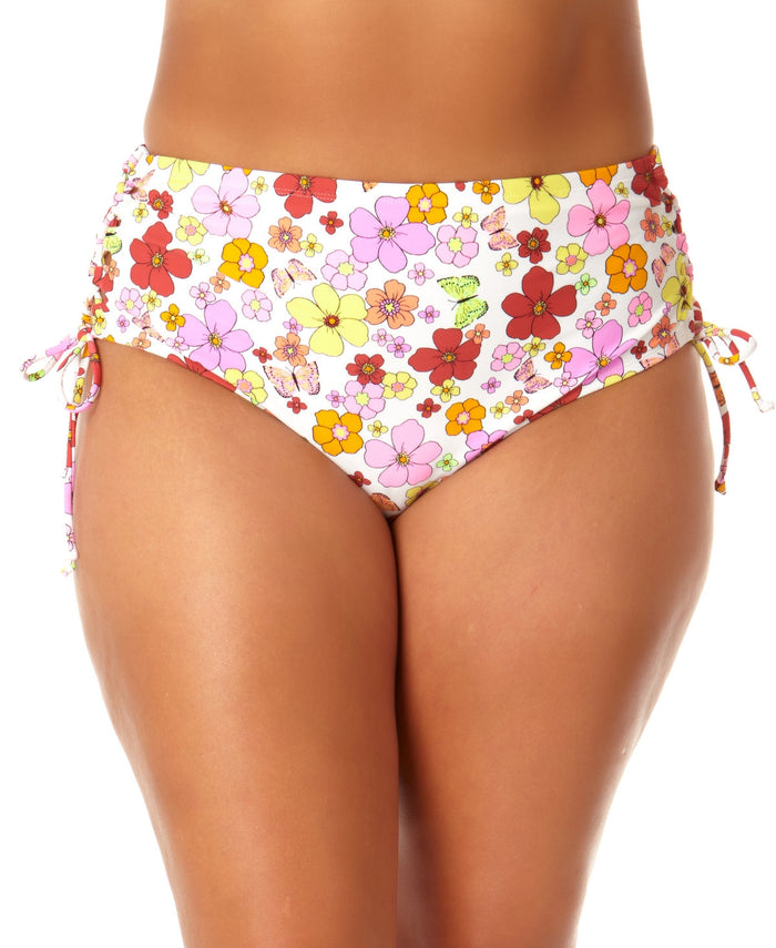 California Sunshine Trendy Plus Size Lace-up Bikini Bottoms, Sz OX by Vanessa Jane