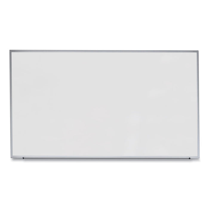 Universal Dry Erase Board, Melamine, 72 x 48, Satin-Finished Aluminum Frame