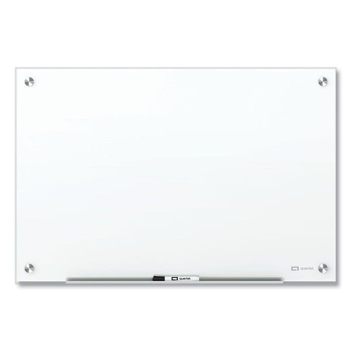 Quartet Brilliance Glass Dry-Erase Boards, 48 x 48, White Surface