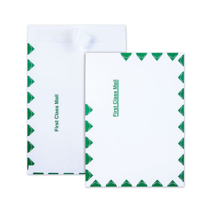 Quality Park Ship-Lite Envelope, First Class, #10 1/2, Cheese Blade Flap, Redi-Strip Adhesive Closure, 9 x 12, White, 100/Box