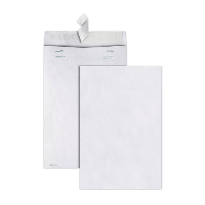 Survivor Lightweight 14 lb Tyvek Catalog Mailers, #15, Square Flap, Redi-Strip Adhesive Closure, 10 x 15, White, 100/Box