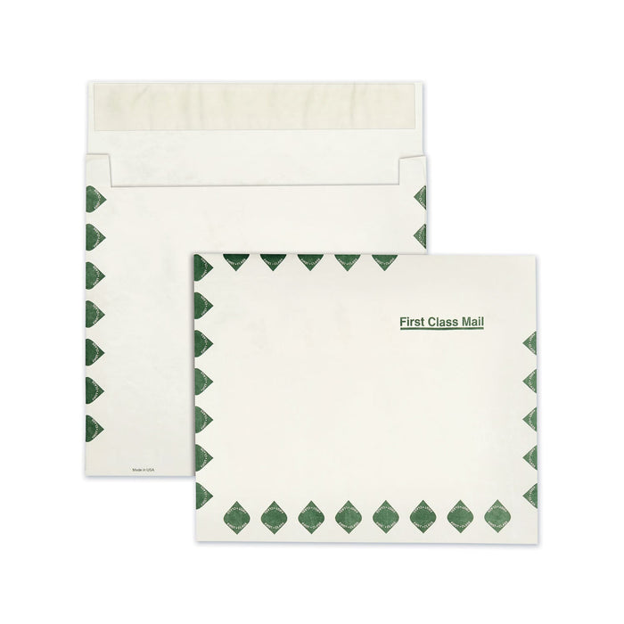 Survivor Light 14 lb Tyvek Open End Expansion Mailers, First Class, #13 1/2, Square Flap, Redi-Strip Closure, 10 x 13, White, 100/CT