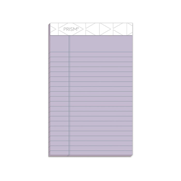 TOPS Prism + Colored Writing Pads, Narrow Rule, 50 Pastel Orchid 5 x 8 Sheets, 12/Pack