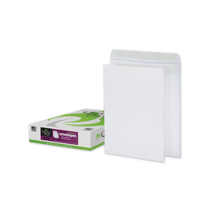 Quality Park Redi-Seal Catalog Envelope, #13 1/2, Cheese Blade Flap, Redi-Seal Adhesive Closure, 10 x 13, White, 100/Box