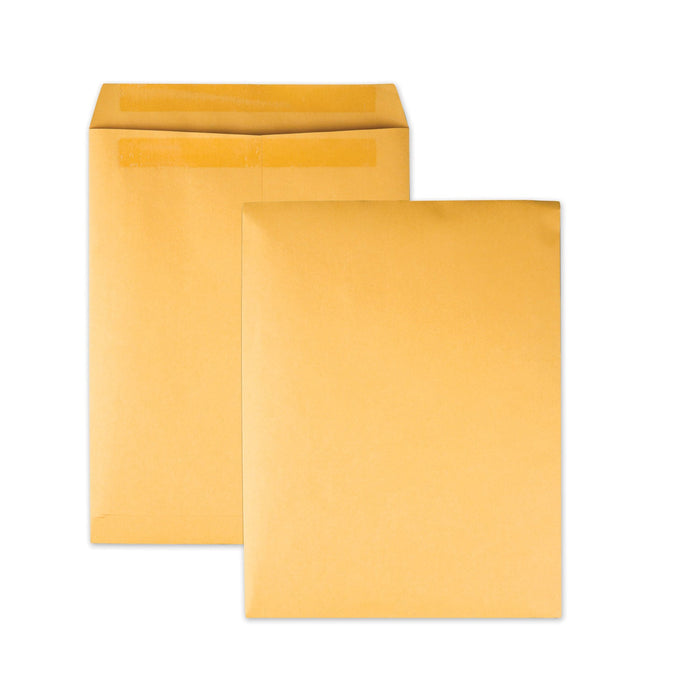 Quality Park Redi-Seal Catalog Envelope, #12 1/2, Cheese Blade Flap, Redi-Seal Adhesive Closure, 9.5 x 12.5, Brown Kraft, 100/Box