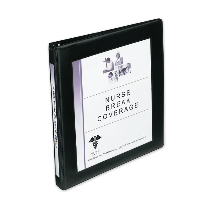 Avery Framed View Heavy-Duty Binders, 3 Rings, 0.5" Capacity, 11 x 8.5, Black