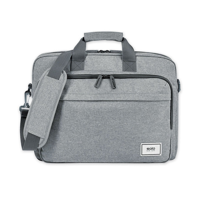 Solo Sustainable Re:cycled Collection Laptop Bag, Fits Devices Up to 15.6", Recycled PET Polyester, 16.25 x 4.5 x 12, Gray