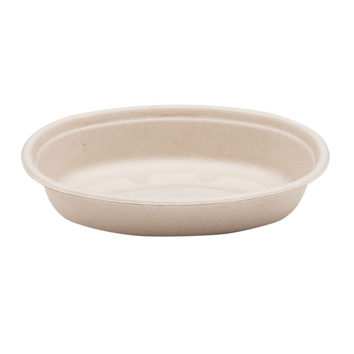 World Centric Fiber Burrito Bowls, 24 oz, 8" Diameter x 1.6"h, Natural, 400/Carton