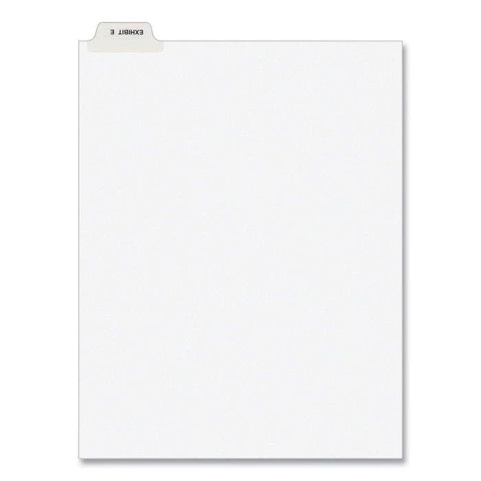 Avery-Style Preprinted Legal Bottom Tab Divider, 26-Tab, Exhibit E, 11 x 8.5, White, 25/PK