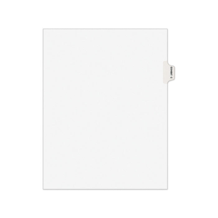 Avery-Style Preprinted Legal Side Tab Divider, 26-Tab, Exhibit C, 11 x 8.5, White, 25/Pack, (1373)