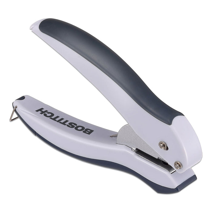 Bostitch 10-Sheet EZ Squeeze One-Hole Punch, 1/4" Hole, Gray