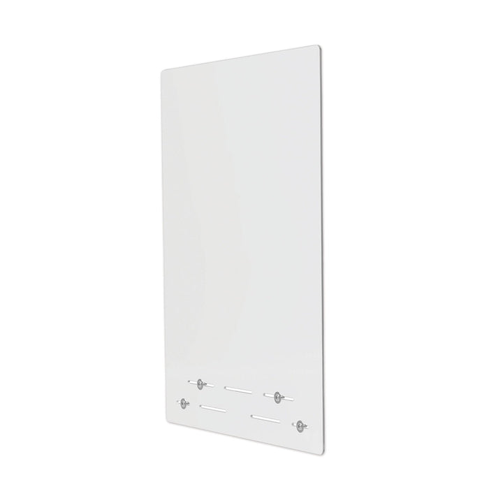 deflecto Mounting Safety Barrier with Full Shield, 23.75" x 31.75", Acrylic, Clear, 2/Carton