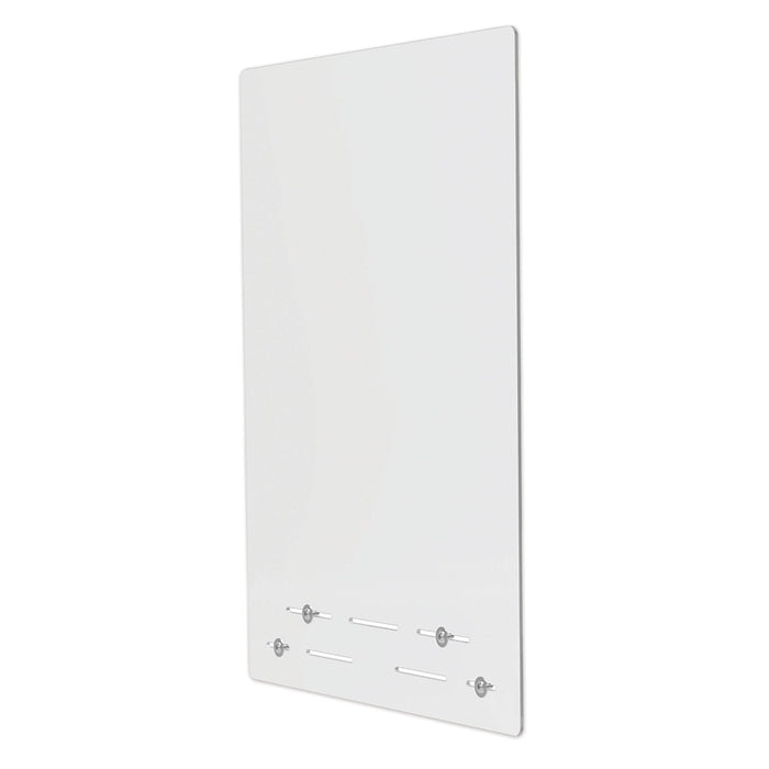 deflecto Mounting Safety Barrier with Full Shield, 23.75" x 31.75", Polycarbonate, Clear, 2/Carton