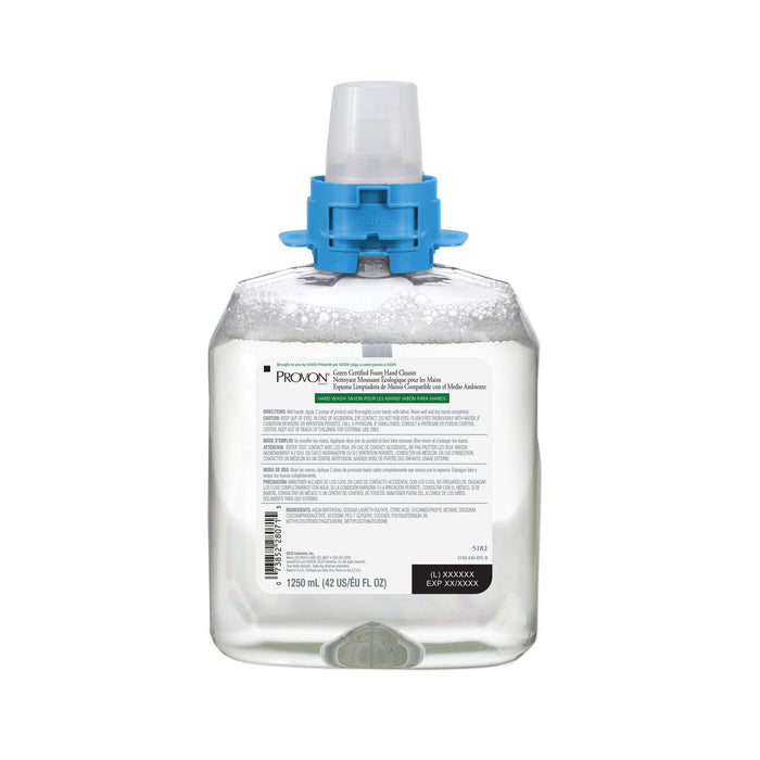 PROVON Green Certified Foam Hand Cleaner, Fragrance-Free, 1,250 mL Refill, 4/Carton