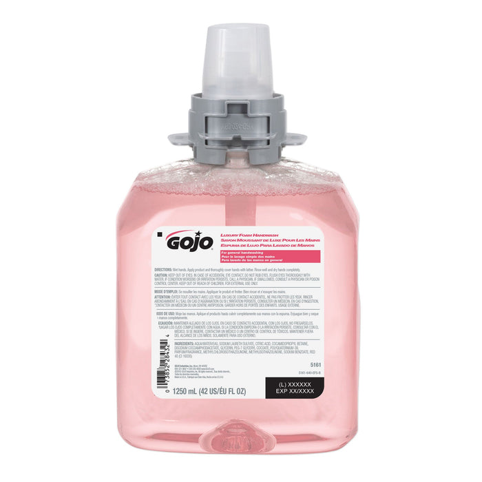 GOJO Luxury Foam Hand Wash Refill for FMX-12 Dispenser, Refreshing Cranberry, 1,250 mL, 4/Carton