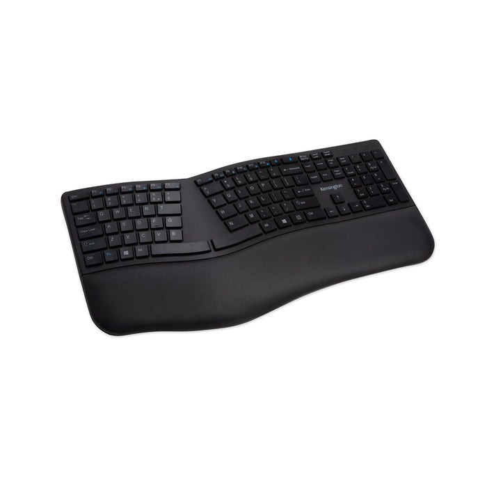 Kensington Pro Fit Ergo Wireless Keyboard, 18.98 x 9.92 x 1.5, Black
