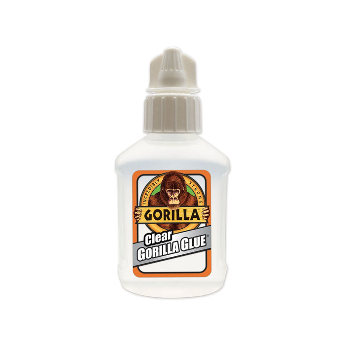 Gorilla Clear Gorilla Glue, 1.75 oz, Dries Clear, 4/Carton