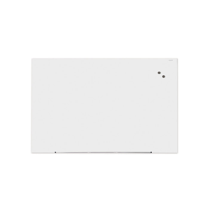 Universal Frameless Magnetic Glass Marker Board, 72" x 48", White