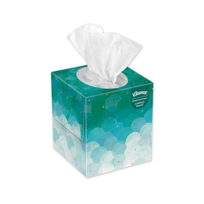 Kleenex Boutique White Facial Tissue for Business, Pop-Up Box, 2-Ply, 95 Sheets/Box, 6 Boxes/Pack, 6 Packs/Carton
