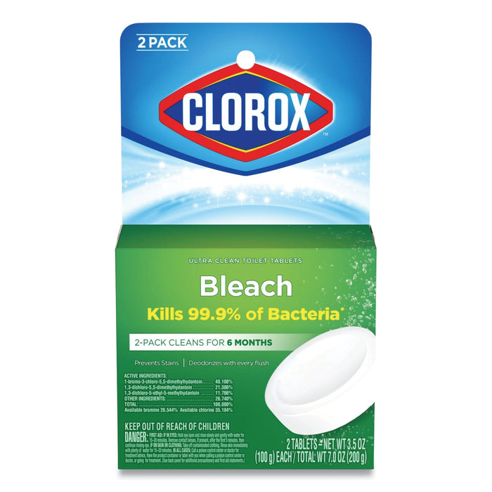 Clorox Automatic Toilet Bowl Cleaner, 3.5 oz Tablet, 2/Pack