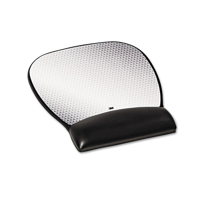 3M Antimicrobial Gel Large Mouse Pad with Wrist Rest, 9.25 x 8.75, Black