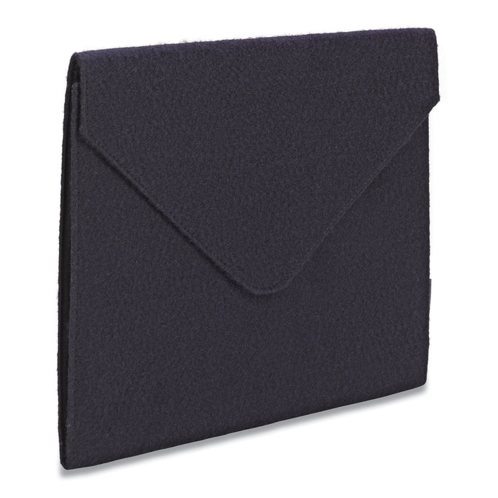 Smead Soft Touch Cloth Expanding Files, 2" Expansion, 1 Section, Snap Closure, Letter Size, Dark Blue