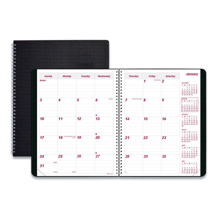 Brownline DuraFlex 14-Month Planner, 8.88 x 7.13, Black Cover, 14-Month (Dec to Jan): 2022 to 2024