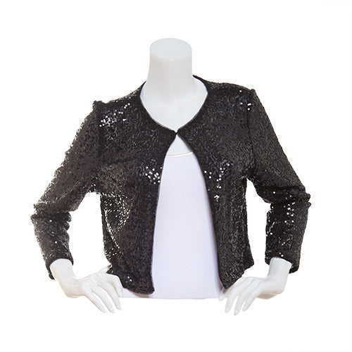 R&M Richards 3/4 Sleeve Sequin Embellished Bolero,Size Small by Vanessa Jane