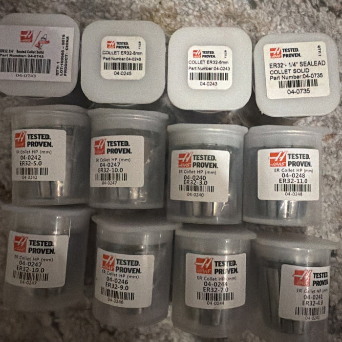 Haas ER32 Collet Lot – 12pc Mixed Sizes – CNC Tooling – New in Cases by Price Is Right Miami
