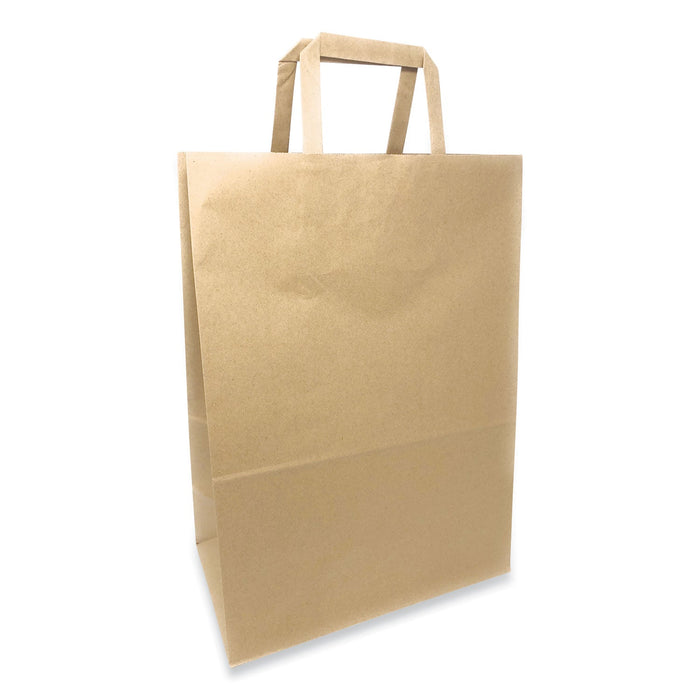 Prime Time Packaging Kraft Paper Bags, 1/6th BBL 12 x 7 x 17, Natural, 300/Bundle