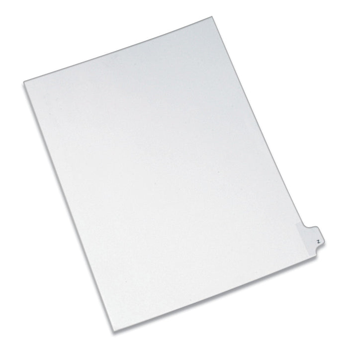 Avery Preprinted Legal Exhibit Side Tab Index Dividers, Allstate Style, 26-Tab, Z, 11 x 8.5, White, 25/Pack
