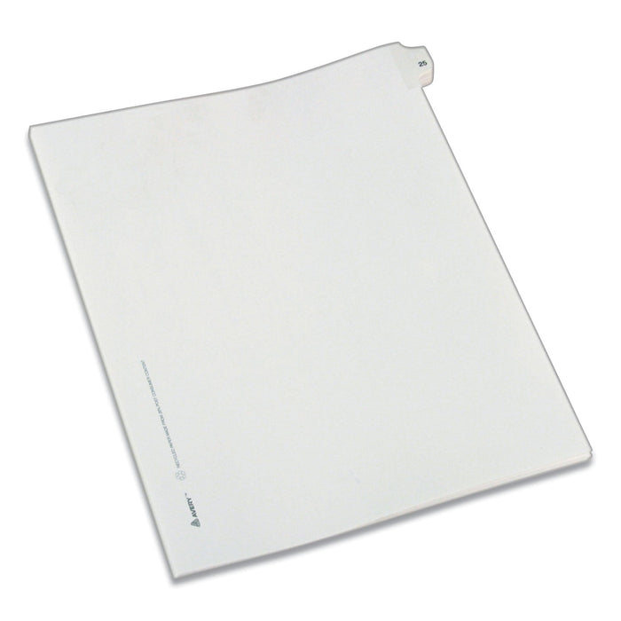 Avery Preprinted Legal Exhibit Side Tab Index Dividers, Allstate Style, 10-Tab, 25, 11 x 8.5, White, 25/Pack