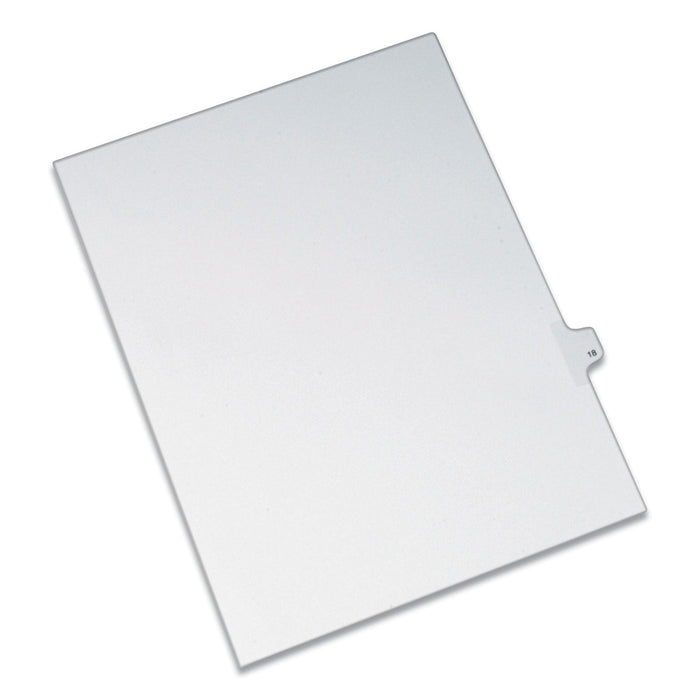 Avery Preprinted Legal Exhibit Side Tab Index Dividers, Allstate Style, 10-Tab, 18, 11 x 8.5, White, 25/Pack