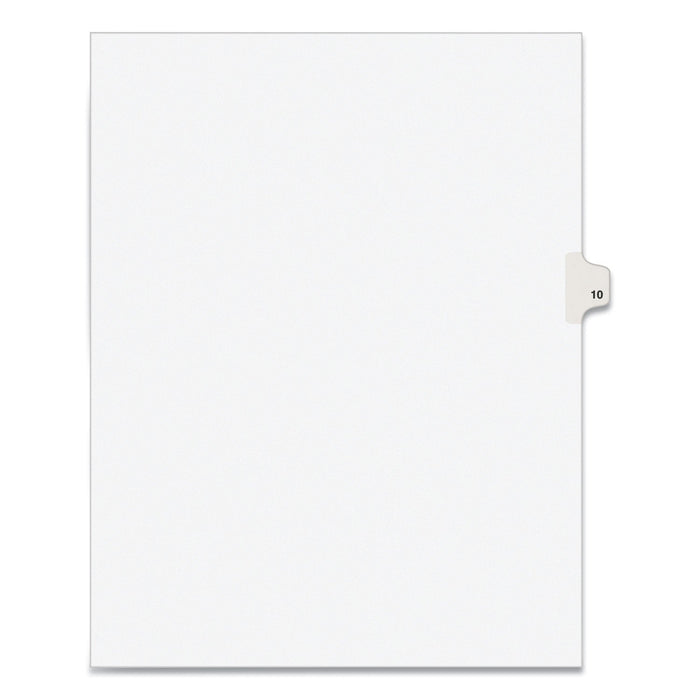 Avery Preprinted Legal Exhibit Side Tab Index Dividers, Avery Style, 10-Tab, 10, 11 x 8.5, White, 25/Pack