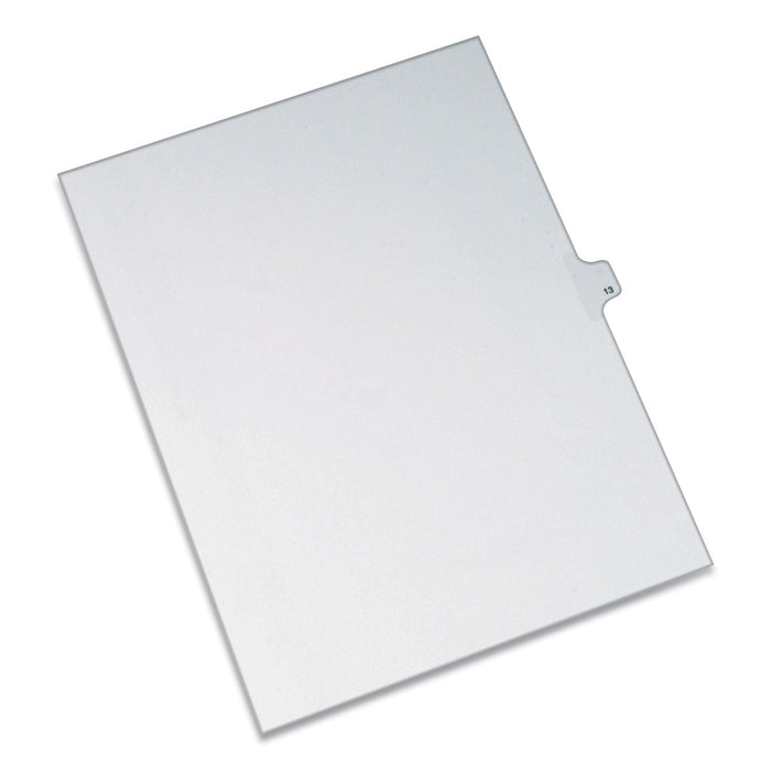 Avery Preprinted Legal Exhibit Side Tab Index Dividers, Allstate Style, 10-Tab, 13, 11 x 8.5, White, 25/Pack