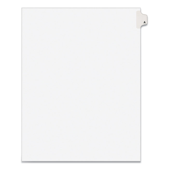 Avery Preprinted Legal Exhibit Side Tab Index Dividers, Avery Style, 26-Tab, A, 11 x 8.5, White, 25/Pack, (1401)