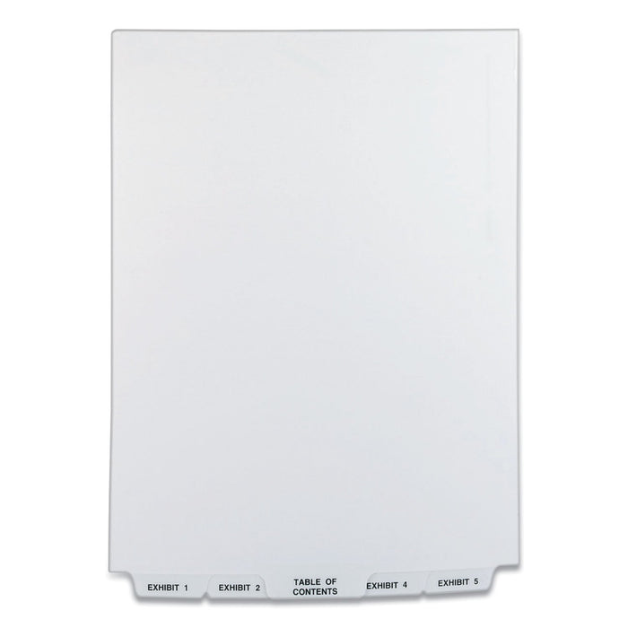 Avery Preprinted Legal Exhibit Bottom Tab Index Dividers, Avery Style, 26-Tab, Exhibit 1 to Exhibit 25, 11 x 8.5, White, 1 Set