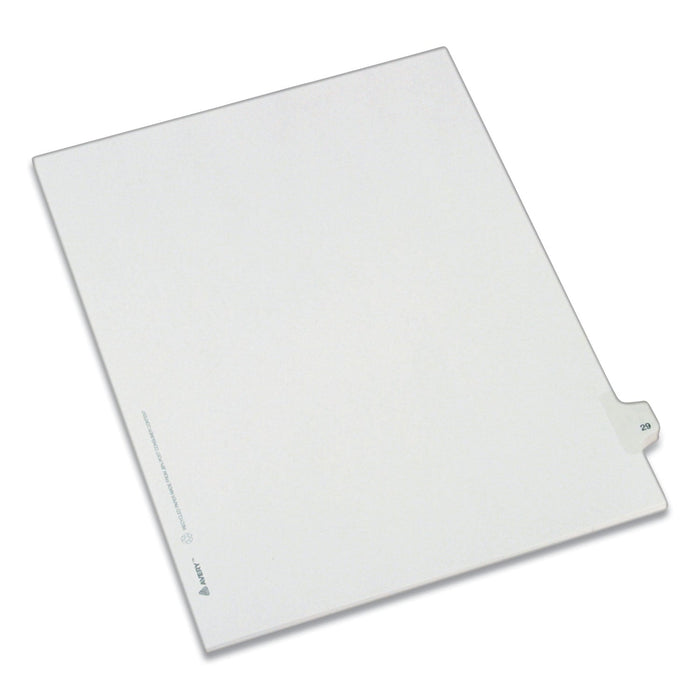 Avery Preprinted Legal Exhibit Side Tab Index Dividers, Allstate Style, 10-Tab, 29, 11 x 8.5, White, 25/Pack