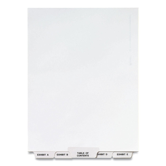 Avery Preprinted Legal Exhibit Bottom Tab Index Dividers, Avery Style, 27-Tab, Exhibit A to Exhibit Z, 11 x 8.5, White, 1 Set