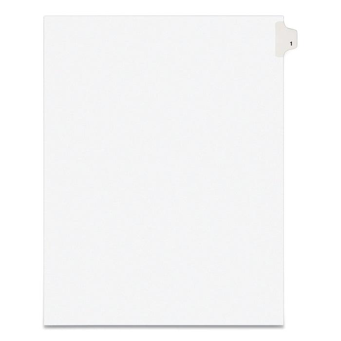 Avery Preprinted Legal Exhibit Side Tab Index Dividers, Avery Style, 10-Tab, 1, 11 x 8.5, White, 25/Pack