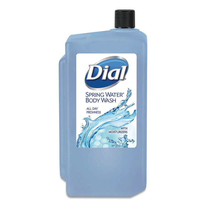 Dial Body Wash Refill for 1 L Liquid Dispenser, Spring Water, 1 L, 8/Carton