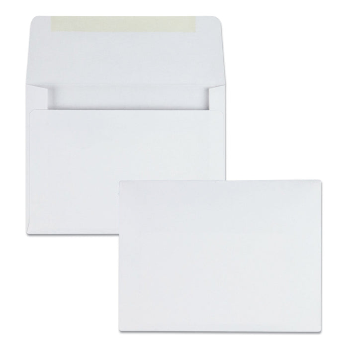 Quality Park Greeting Card/Invitation Envelope, A-2, Square Flap, Gummed Closure, 4.38 x 5.75, White, 500/Box